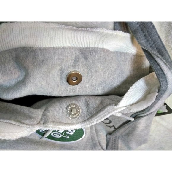 NEW YORK JETS LICENCED NFL GREY HOODIE POUCH POCKET FANWARE PURSE  W/Tags - Picture 2 of 12